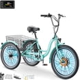 thumbnail image 1 of Lilypelle Electric Tricycle for Adults, 350W Electric Trike 7 Speed with 36V 14.5ah removable Battery, 3 Wheel Electric Bikes for Women Men Seniors, 450lb, 24/26 inch Tire, 1 of 13