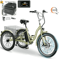 thumbnail image 1 of Lilypelle Electric Tricycle for Adults, 350W Electric Trike 7 Speed with 36V 14.5ah removable Battery, 3 Wheel Electric Bikes for Women Men Seniors, 450lb, 24/26 inch Tire, 1 of 9