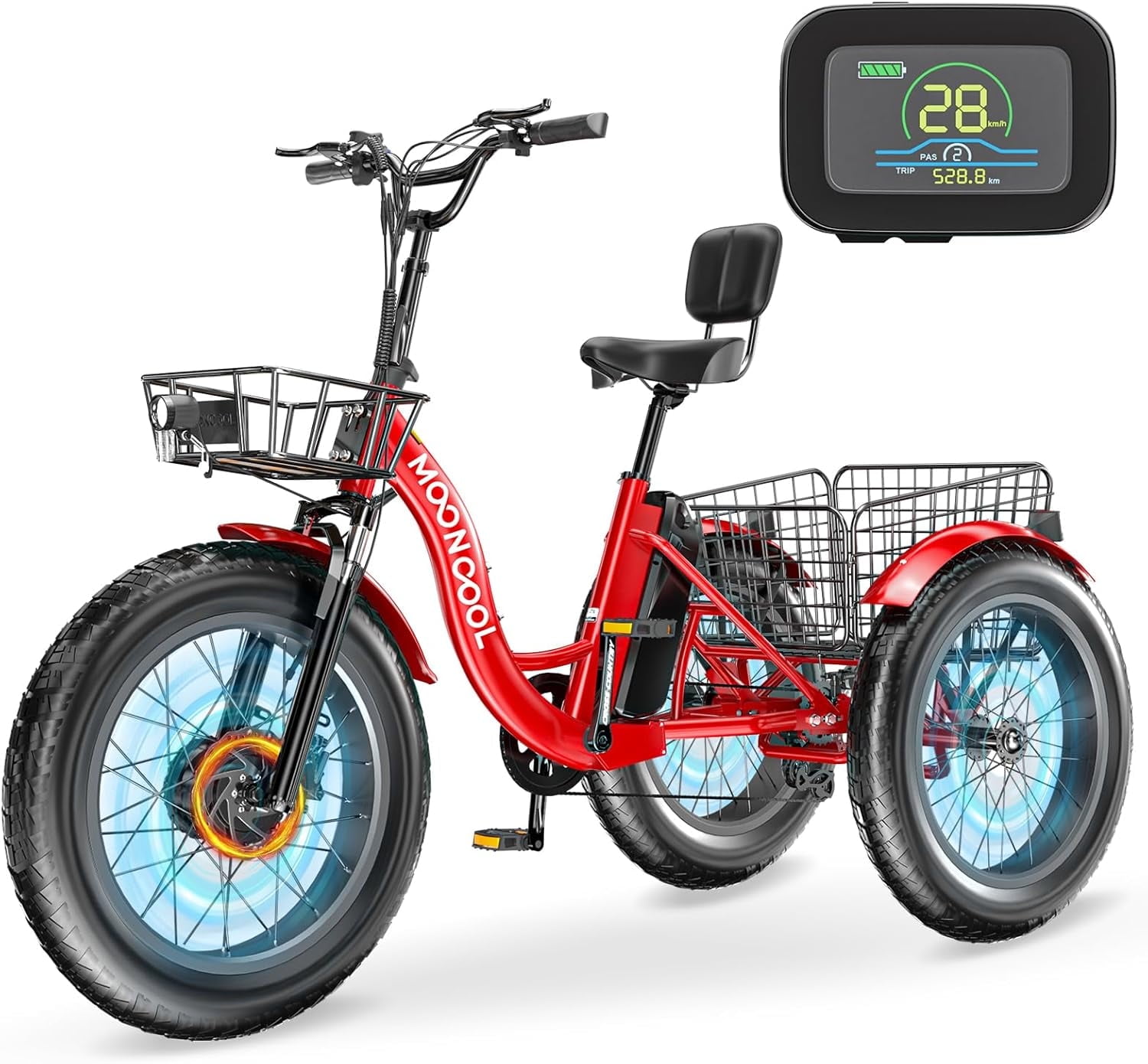 Lilypelle Electric Trike for 500W 48V