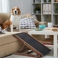 thumbnail image 1 of Lilypelle Foldable Pet Ramp for Small & Large dog,Adjustable Wood Dog Ramp with 4 Adjustable Heights of 13.7"-19.6" ，39.3"L X17.7"W,Brown, 1 of 8