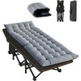 thumbnail image 1 of Lilypelle Folding Camping Cot, Double Layer Oxford Strong Heavy Duty Sleeping Cots with Carry Bag, Portable Travel Camp Cots for Home/Office Nap and Beach Vacation, 1 of 11
