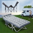 thumbnail image 1 of Lilypelle Folding Camping Cot with Thick Mattress, Double Layer Oxford Strong Heavy Duty Sleeping Cots with Carry Bag, Portable Travel Camp Cots for Home/Office Nap and Beach Vacation, 1 of 9