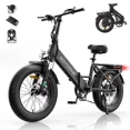 thumbnail image 1 of Lilypelle Folding Electric Bicycle for Adults,48V 500Wh UL2849(By SGS) Battery,Peak 1200W Motor,20"×3.0" Fat Tire 7 Speed Off-Road Electric Step-Thru Bicycle, 20MPH, Fits for 4'9" to 6'5",30-50Miles, 1 of 12