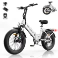 thumbnail image 1 of Lilypelle Folding Electric Bicycle for Adults,48V 500Wh UL2849(By SGS) Battery,Peak 1200W Motor,20"×3.0" Fat Tire 7 Speed Off-Road Electric Step-Thru Bicycle, 20MPH, Fits for 4'9" to 6'5",30-50Miles, 1 of 12