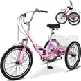 thumbnail image 1 of Lilypelle Folding Tricycle for Adult , 20/24/26in Wheel 7-Speed Unisex Three Wheel Cruiser Bike, 1 of 21