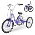thumbnail image 1 of Lilypelle Folding Tricycle for Adult , 20/24/26in Wheel 7-Speed Unisex Three Wheel Cruiser Bike,Unisex, 1 of 8