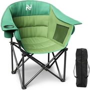 Lilypelle Portable Camping Chair with Cup Hold, Folding Chairs Supports 400 lbs for Outdoor Sports, Camping, Patio, and Picnics,Grey