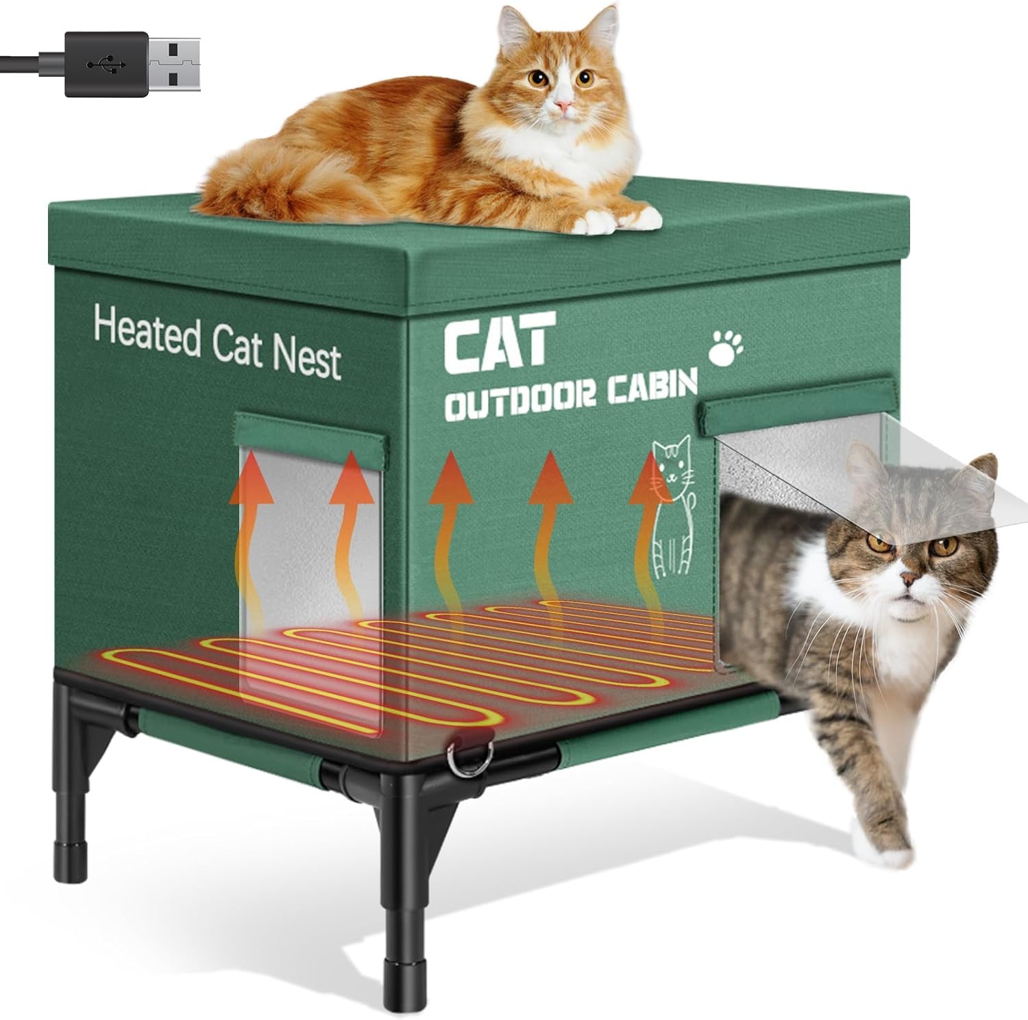 Gallery Detail: Lilypelle Heated Cat House For Outside In Winter Weatherproof Heated