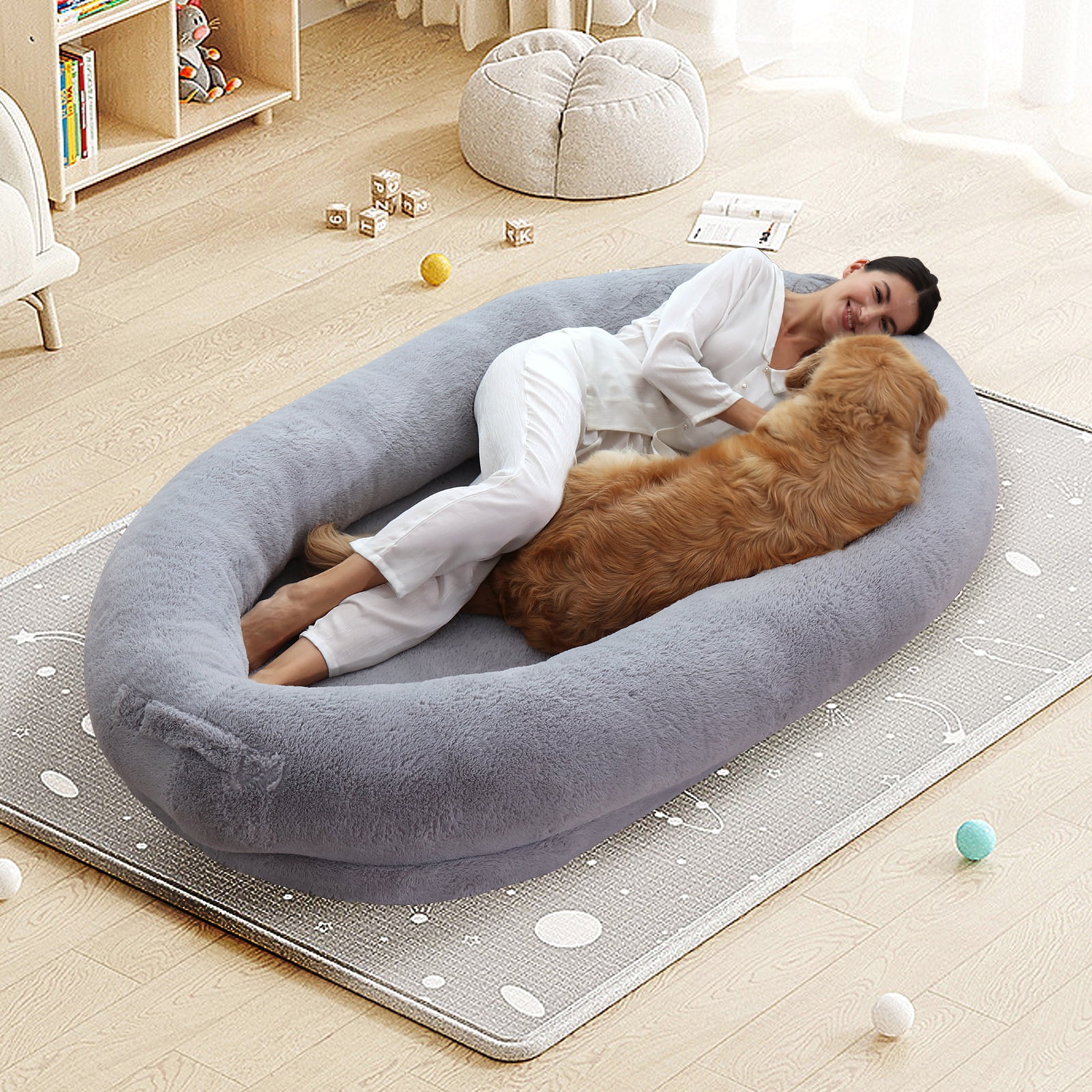 https://i5.walmartimages.com/seo/Lilypelle-Human-Dog-Bed-71-x47-x12-Washable-Faux-Fur-Human-Size-Bed-Fits-You-and-Pets-with-Anti-Slip-and-Waterproof-bottom-Grey_53eb3016-3939-4d97-a0ae-e25eda8d55e3.dead4c0801389de71fc2d26a26d268f2.jpeg