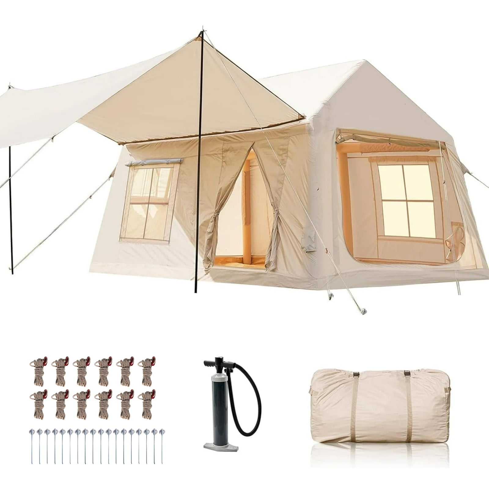 Lilypelle 8-10 Person Blow Up Inflatable Tent, with Removable