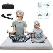 Lilypelle Japanese Floor Mattress Futon Mattress, Thicken Tatami Mat Sleeping Pad Mat Foldable Roll Up Mattress Kids Floor Lounger Bed and Sofas, Queen Size,2PCS