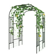 Lilypelle Large Arch Trellis 87" Black Plastic Metal Arbor