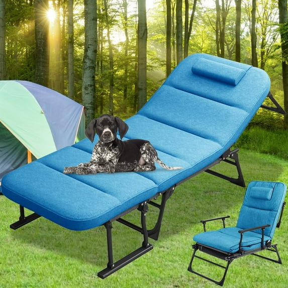 Lilypelle Lounge Chair,Portable Folding Chaise for Adults Kids, Heavy Duty Camping Cot, for Traveling Gear Supplier,Beach Vocation,Blue