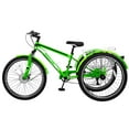 thumbnail image 1 of Lilypelle Mountain Tricycle,26" Wheels 7 speed Bikes Unisex Adult Trikes,Apple Green, 1 of 11