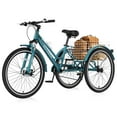 thumbnail image 1 of Lilypelle Mountain Tricycle for Adults, MTB 7 Speed Three Wheel Bike, 24/26/27.5 Inch Adults Trikes w/ Disc Brake & Cargo Basket for Women, Men, Seniors, 1 of 12