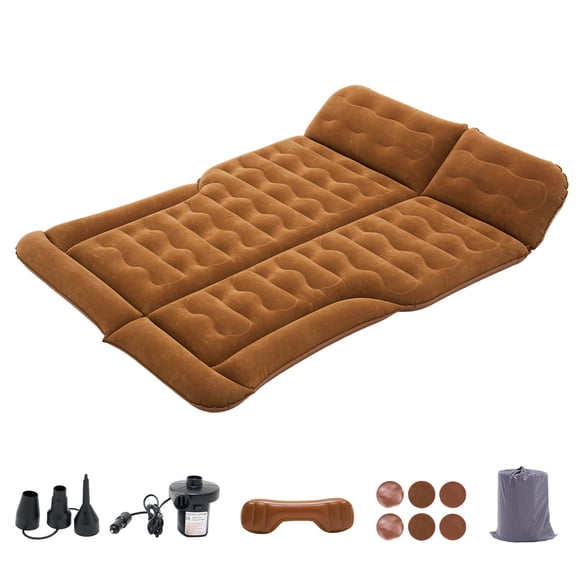 Lilypelle SUV Air Mattress, Inflatable Car Bed & Mattress for Camping & Travel | Back Seat & Trunk Use, Fits Most SUVs & Cars, Thickened Flocked Surface, Built-In Headrest