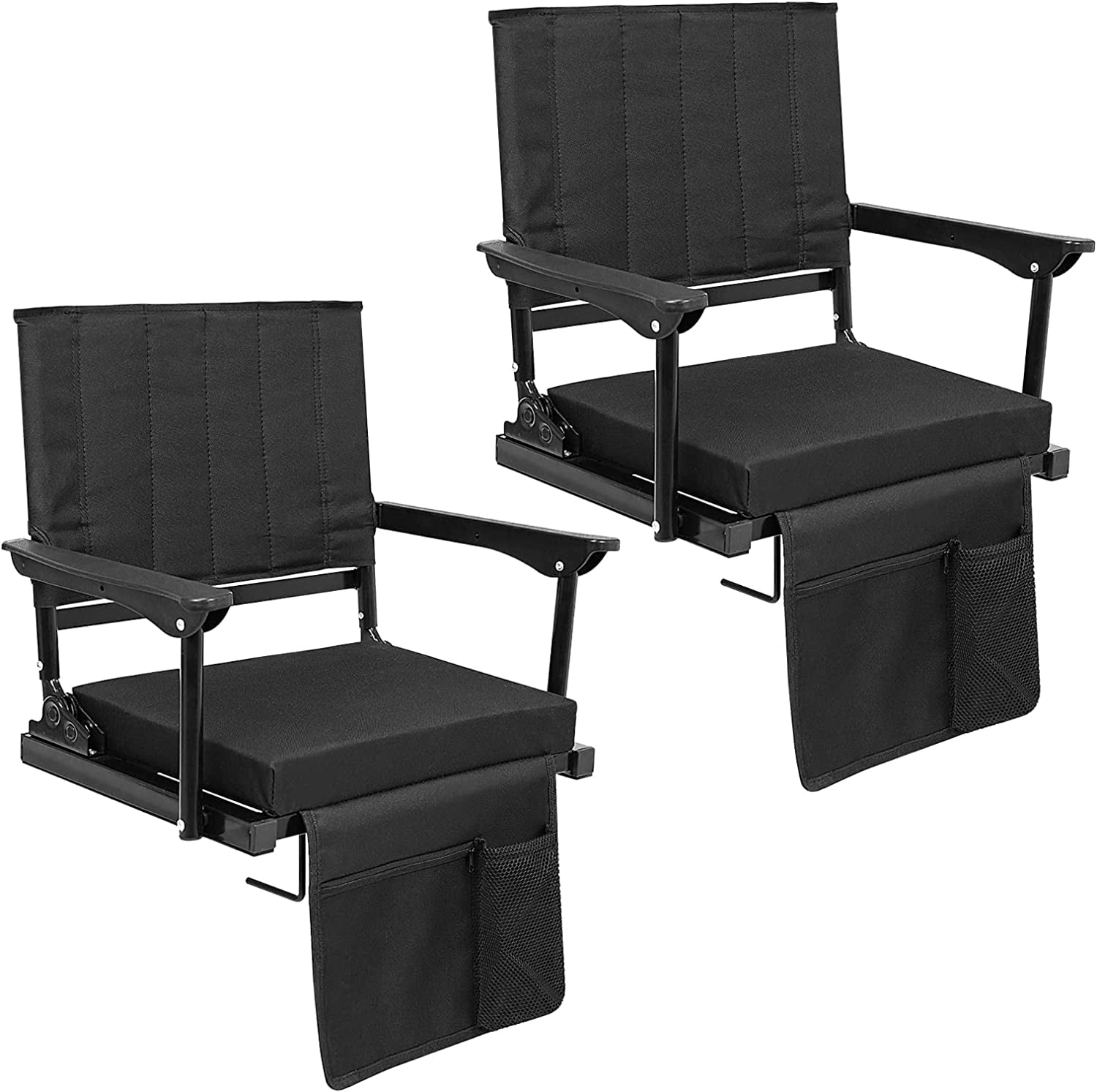 Lilypelle Stadium Seats for Bleachers with Back Support, 6 Reclining Positions Bleacher Seats