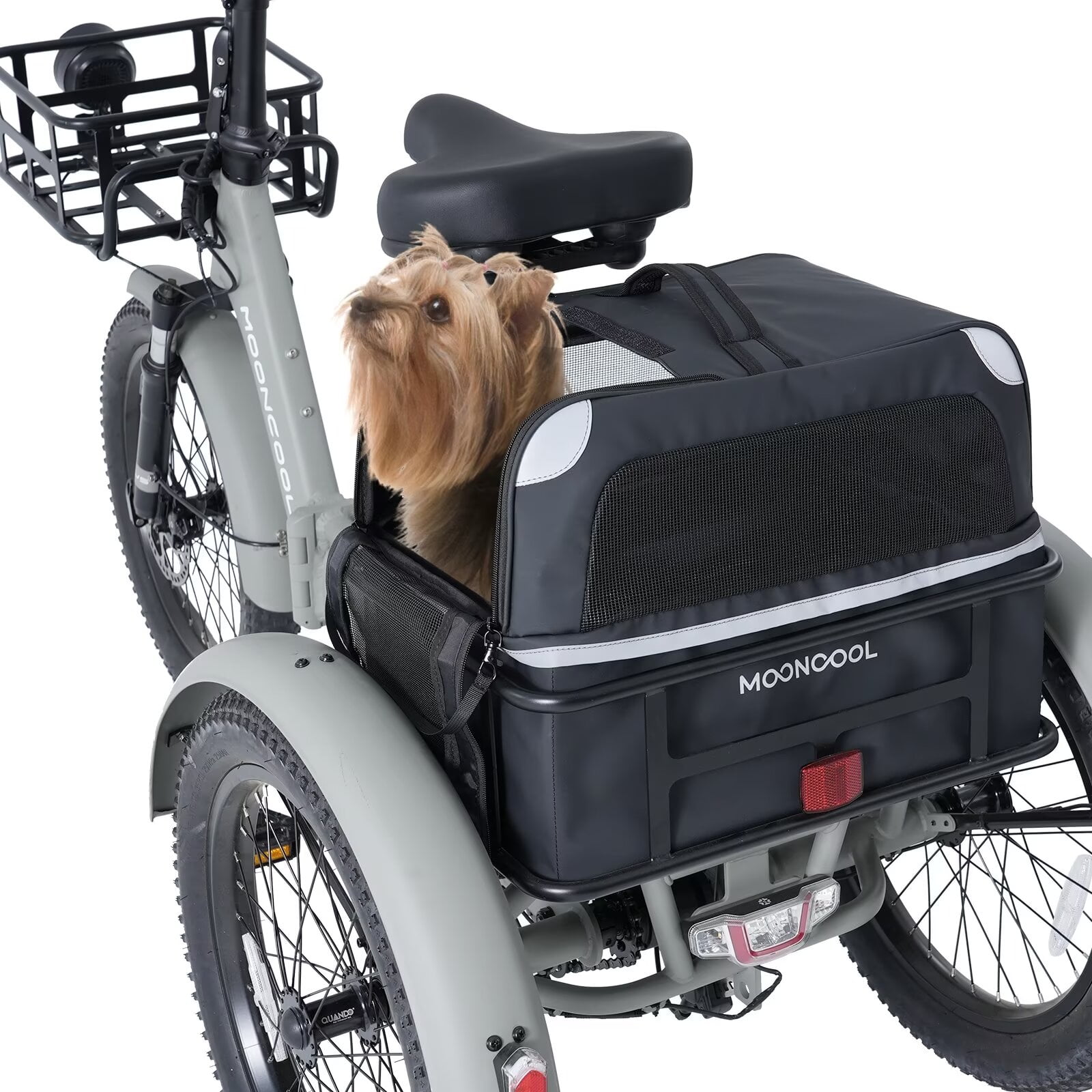Lilypelle Tricycle Rear Pet Carrier 17.5 L x12.6 W x13.4 H Basket Bag for Pets under 22lbs Walmart