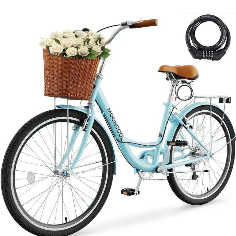 Cruiser Bicycle City Bike With Basket Lilypelle Womens Bike, Speed
