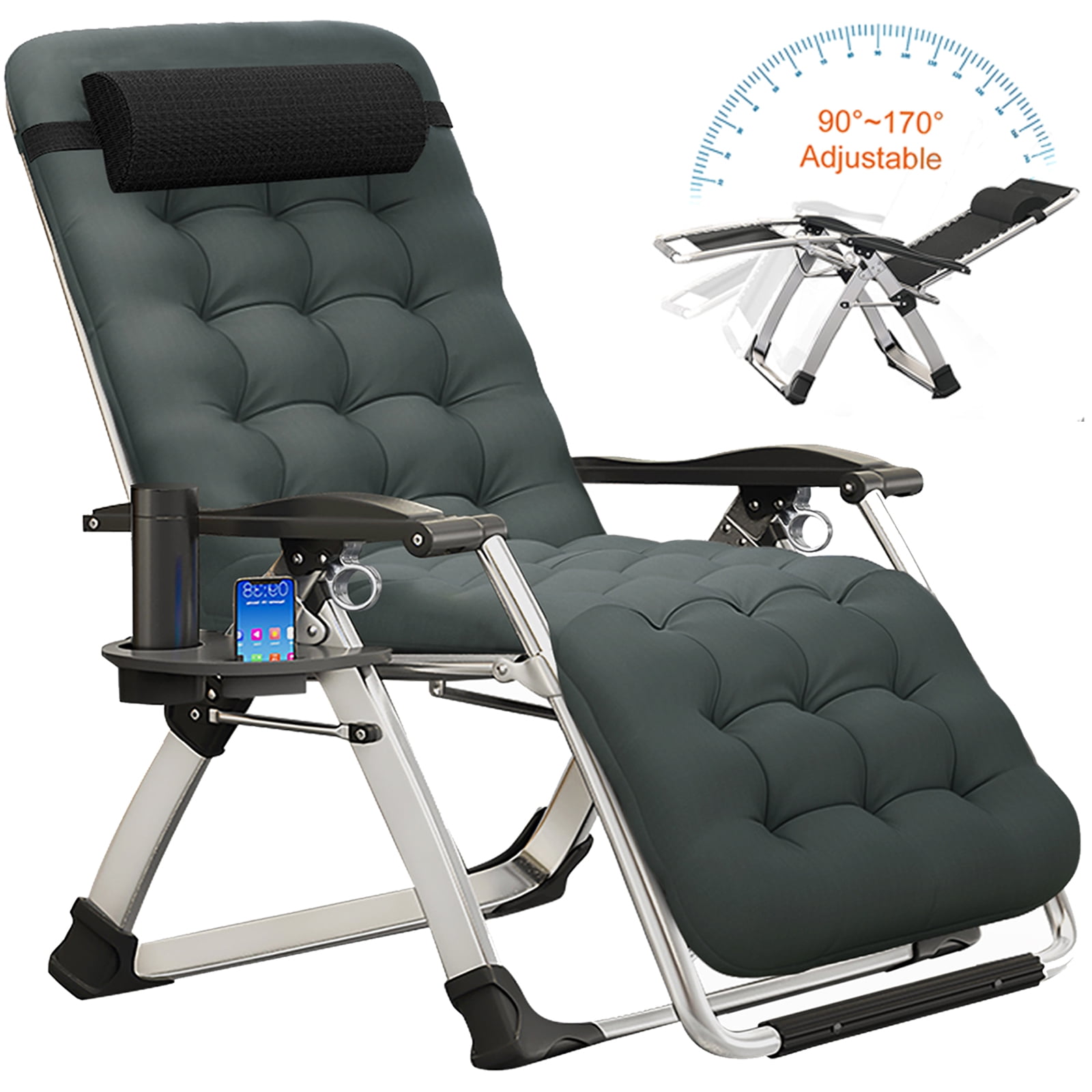 Lilypelle Oversized Zero Gravity Lounge Chair, Outdoor Patio Recliner ...