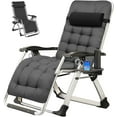 thumbnail image 1 of Lilypelle Zero Gravity Chair, Lawn Recliner, Reclining Patio Lounger Chair, Folding Portable Chaise with Removable Soft Cushion, Cup Holder, Headrest, 1 of 9
