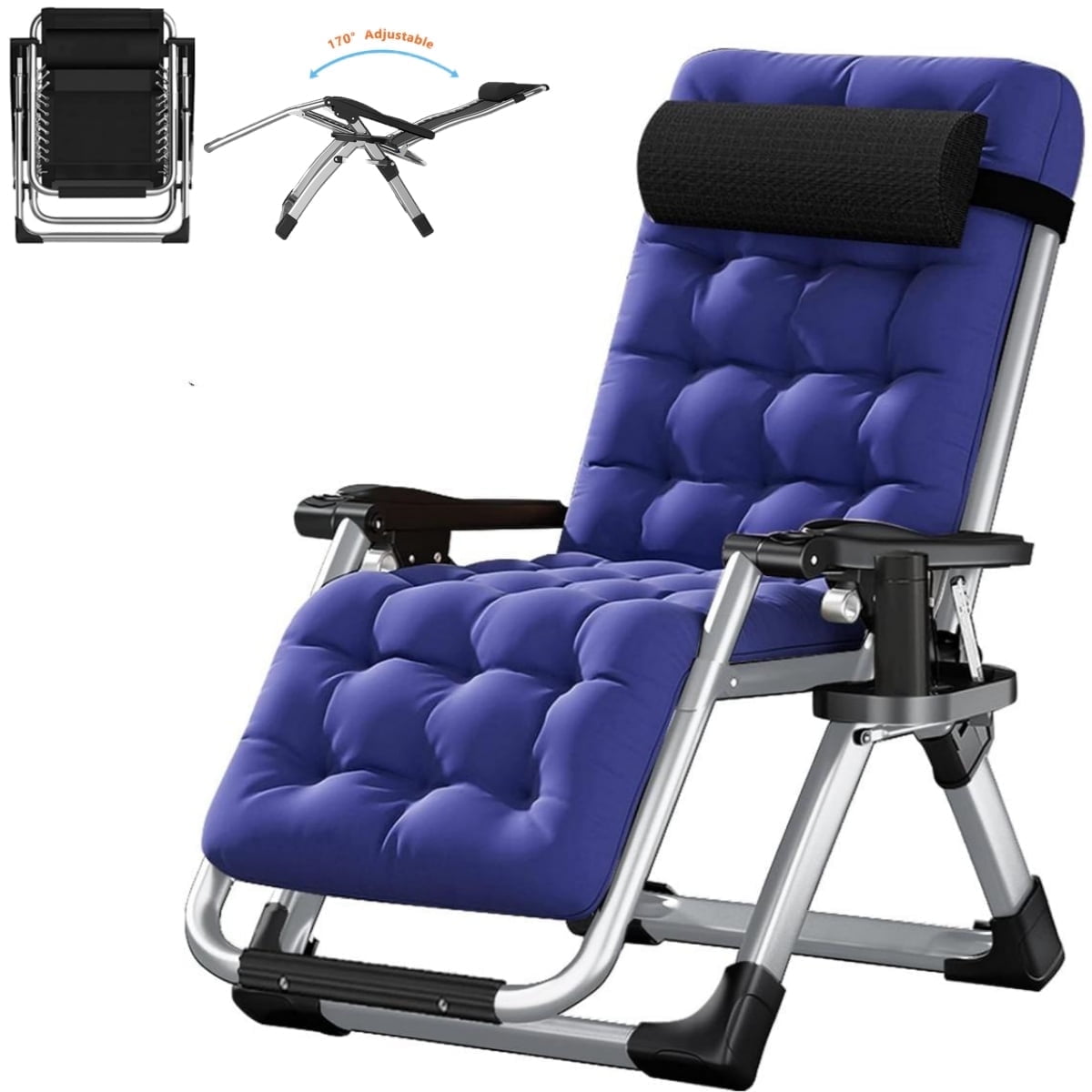 Lilypelle Adjustable Lounge Chair, Zero Gravity Outdoor Recliner