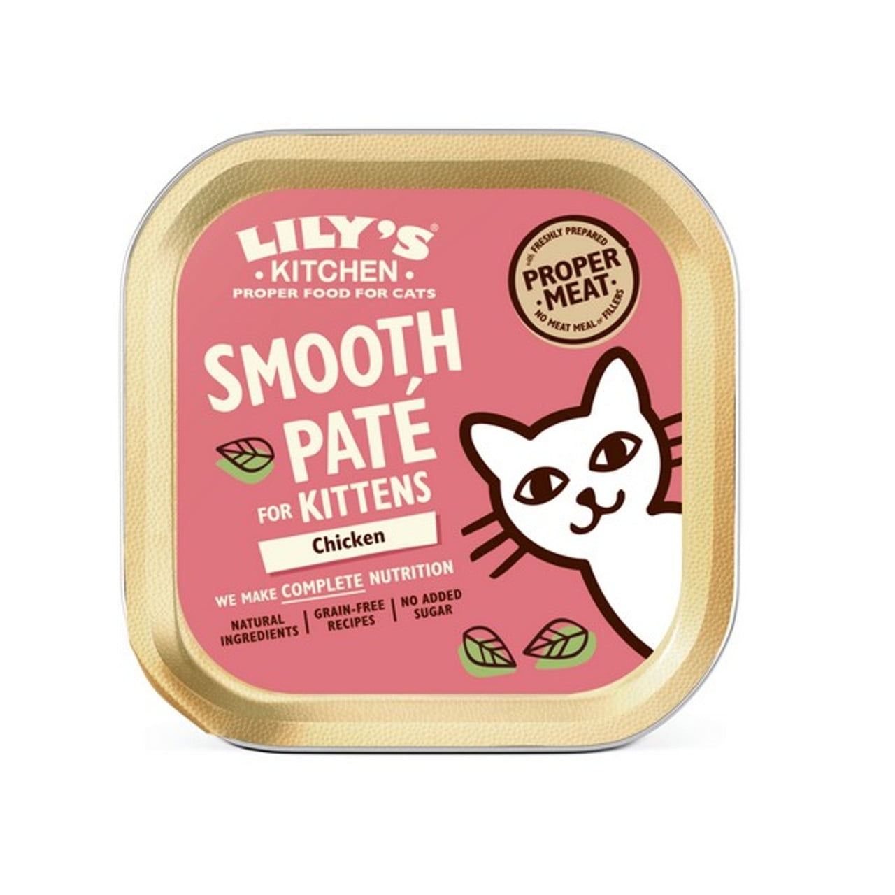 Lilys Kitchen Chicken Pate for Kittens Cat Food 85g Case of 19