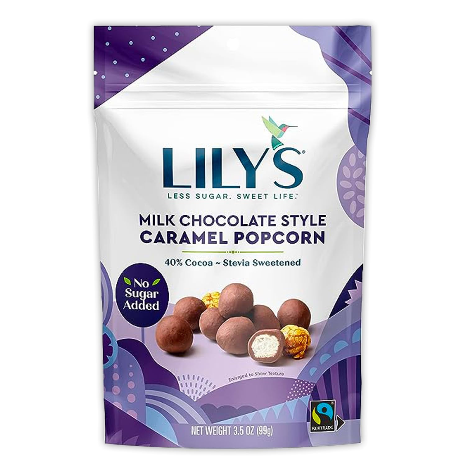 Lilys Milk Chocolate Caramel Popcorn 1 Pack Of Chocolate Drizzle