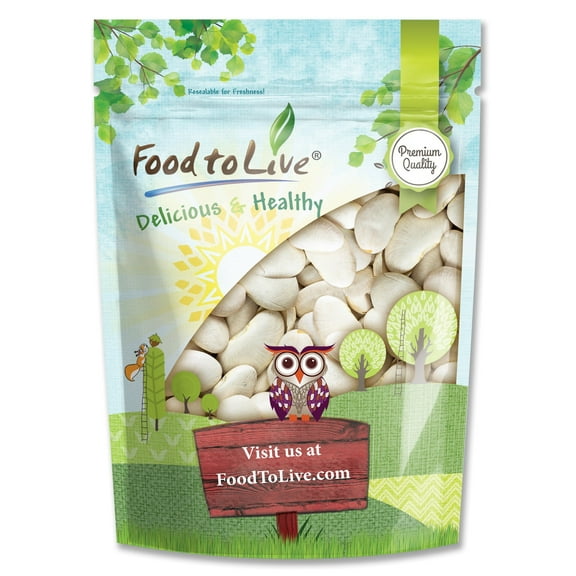 Lima Beans, 1 Pound Non-GMO, Large, Vegan by Food to Live