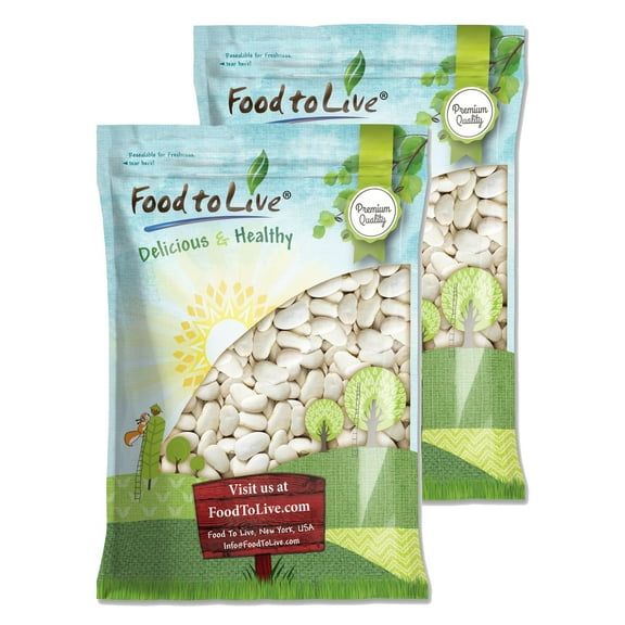 Lima Beans, 20 Pounds – Non-GMO, Large, Vegan – by Food to Live