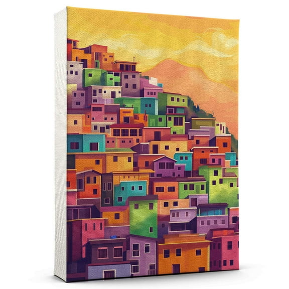 Lima Canvass Vintage, Peru Travel Prints Wall Art, Lima Travel Canvas, Peru Travel Colorful Canvas - 100AZ765