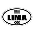 thumbnail image 1 of Lima OH Ohio Allen County Stealthy Subdued Old Glory US Flag Oval Euro Decal Bumper Sticker 3M Vinyl 3" x 5", 1 of 2