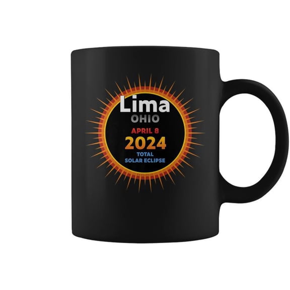 Lima Ohio Oh Total Solar Eclipse 2024 2 Coffee Mugs
