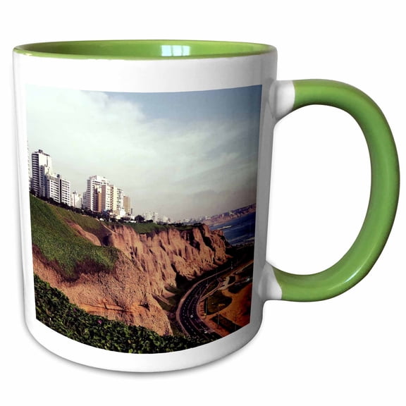 3drose, Lima, Peru, 11oz Two-tone Green Mug