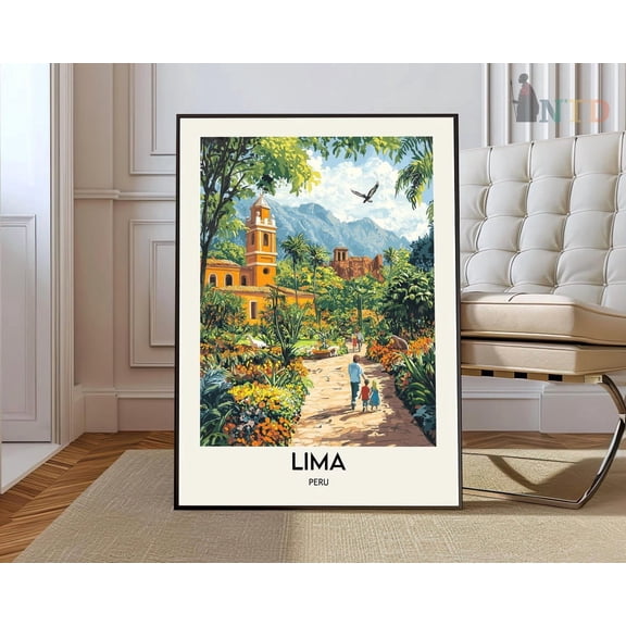 Lima Peru City Map Poster Unframed Paper Print