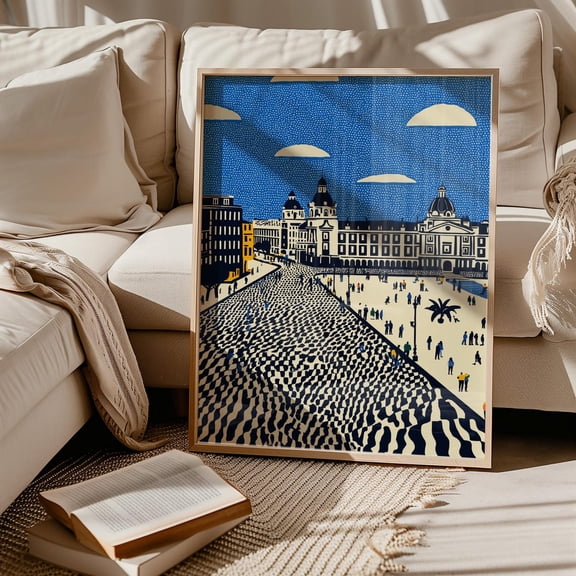 Lima Peru Modern Travel Poster For Colorful South American City Decor