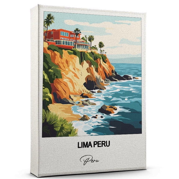 Lima Peru Travel Art Canvas  Modern Wall Art Inspired by Peru Canvas  Great Gift for Travel Lovers  Ready to Hang