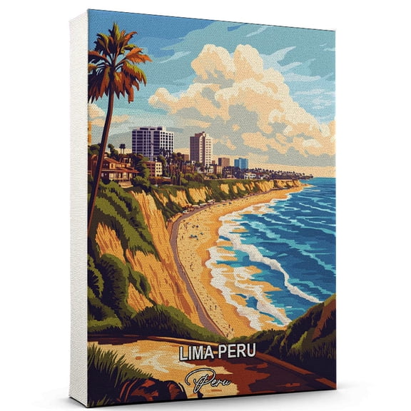 Lima Peru Travel Canvas Wall Art  Peru Canvas  A Scenic Artwork That Evokes Calmness, Wanderlust, and Connection with the World