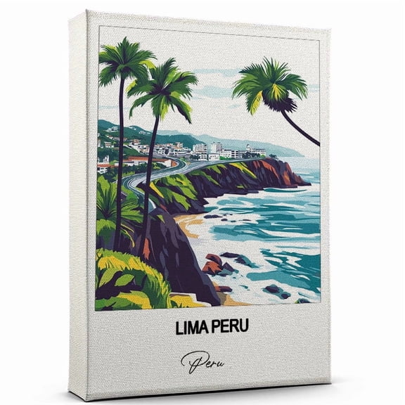 Lima Peru Travel Print on Canvas  Peru Canvas  Great for Travel Enthusiasts, Perfect for Home & Office Decor