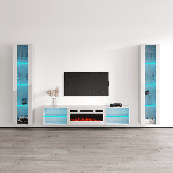 Lima WH-EF Floating Fireplace Entertainment Center