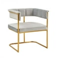 thumbnail image 1 of Limari Home Bavaria 18.5" Modern Fabric and Metal Dining Chair in Light Gray, 1 of 6