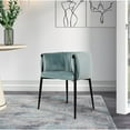 thumbnail image 1 of Limari Home Belcaro 19" Modern Fabric Dining Chair in Light Green/Black, 1 of 5