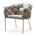 thumbnail image 1 of Limari Home Debra 18" Modern Velour Velvet and Metal Dining Chair in Gray, 1 of 1