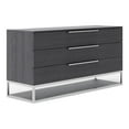 thumbnail image 1 of Limari Home Heloise  Elm Veneer Wood and Stainless Steel Dresser in Gray, 1 of 3