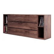 Limari Home Jagger Modern Veneer and Solid Wood Bedroom Dresser in Walnut