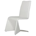 thumbnail image 1 of Limari Home Nisse 17"  Faux Leather Dining Chairs in White (Set of 2), 1 of 3