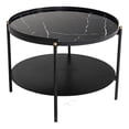 thumbnail image 1 of Limari Home Randal Modern Metal Coffee Table with Round Top in Black, 1 of 4