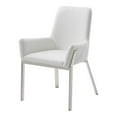 thumbnail image 1 of Limari Home Robin 18"  Stainless Steel/Bonded Leather Dining Chair in White, 1 of 8