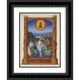 thumbnail image 1 of Limbourg brothers 2x Matted 20x24 Black Ornate Framed Art Print 'The Baptism of Christ', 1 of 2