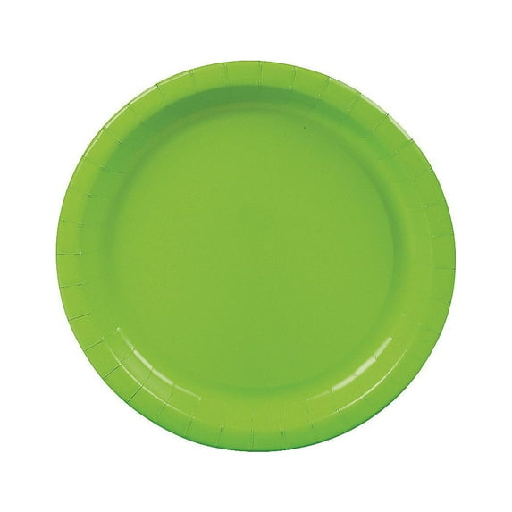 Lime 7" Paper Plate 24Pc - Party Supplies - 24 Pieces
